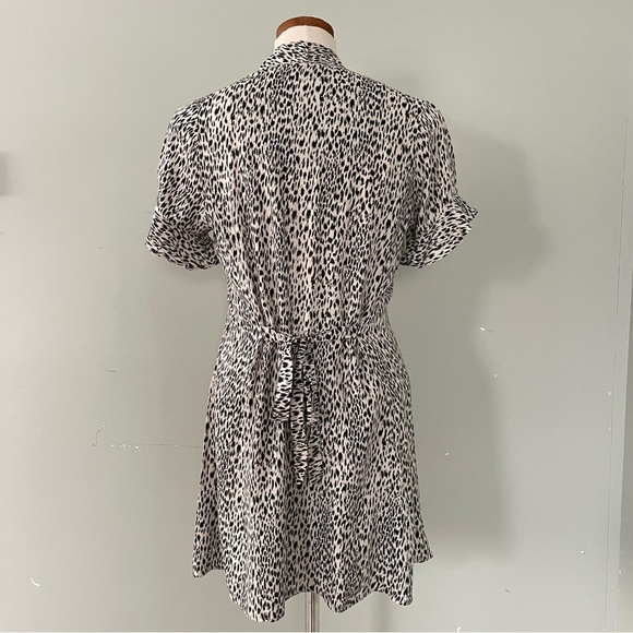 All Saints Fay Leopard print Shirt dress preowned size XS - Picture 4 of 6